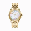 Cheap Damenuhr Divine Rainbow mit bunten Steinen gelbgoldfarben Damen Uhren|Damenuhren